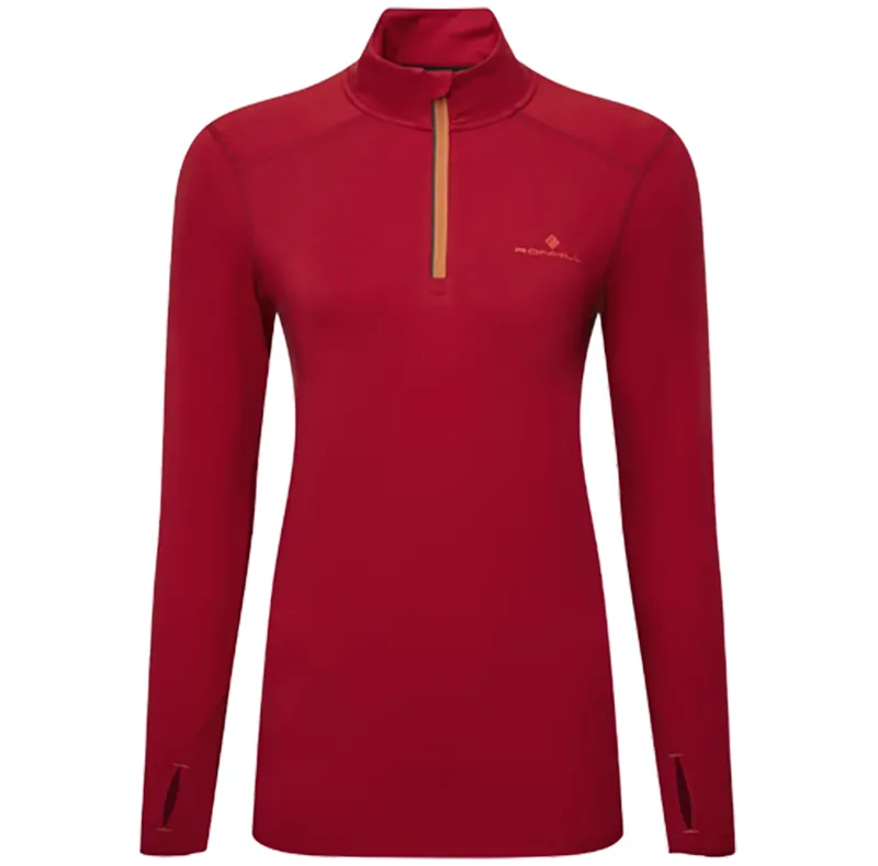Ronhill Women's Core Thermal 1/2 Zip Jam/Flame